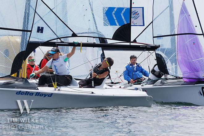 SKUD-18 sailors - 2014 IFDS World Championships © Tim Wilkes